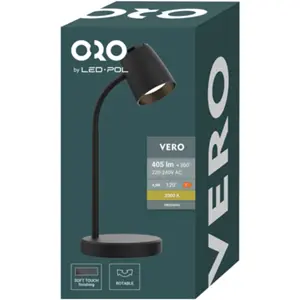Lámpara de mesa LED 4,5W 3000K - Negro