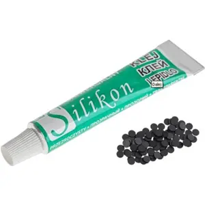 Kit de 100 Borrachas condutoras + adesivo de silicone para reparação de comandos