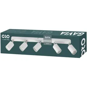 Aplique de parede/tecto p/ 5 lâmpadas LED GU10 10W - Branco