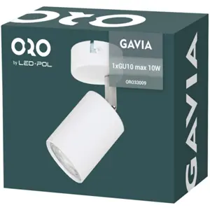 Aplique de parede/tecto p/ 1 lâmpada LED GU10 10W - Branco