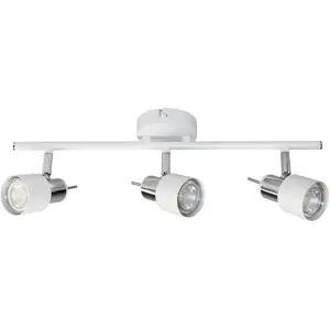 Aplique de pared/techo p/ 3 lámparas LED GU10 10W - Blanco