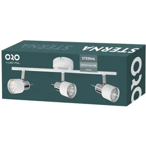 Aplique de pared/techo p/ 3 lámparas LED GU10 10W - Blanco