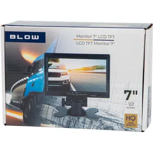 Monitor LCD 7'' 16:9 (800x480px) para automóvel 12-24VDC c/ comando