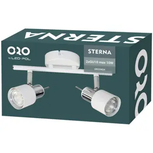 Aplique de pared/techo p/ 2 lámparas LED GU10 10W - Blanco