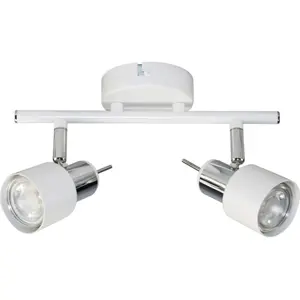 Aplique de pared/techo p/ 2 lámparas LED GU10 10W - Blanco