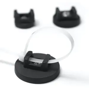Soporte de fijación Ø31x16mm magnético para bridas de hasta 10mm - negro