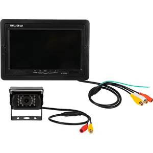 Monitor LCD 7'' 16:9 (800x480px) para automóvel 12-24VDC c/ comando + câmera