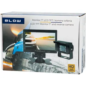 Monitor LCD 7'' 16:9 (800x480px) para automóvel 12-24VDC c/ comando + câmera