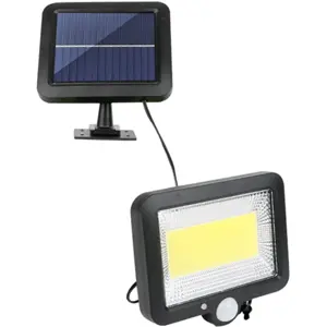 Projetor solar LED COB 8W 600lm c/ sensor de movimento + crepuscular