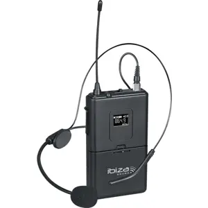 Sistema de microfone de mão sem fios + mic de lapela + headset + receptor UHF de 2 canais