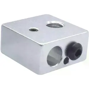 Bloco de aquecimento HotEnd MK7 MK8 em alumínio para impressoras 3D - 20x20x10mm