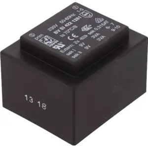 Transformador encapsulado para PCB 230VAC/9V+9V 6VA  0.334A