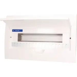 Caja de distribución empotrada para cuadro eléctrico - puerta opaca - 1 fila - 18 módulos