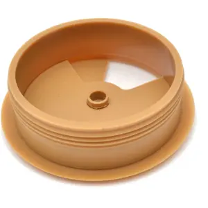 Passa cabos para tampos de mesa Ø60mm - castanho faia