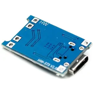 Módulo carregador de bateria Li-Ion 1A - entrada USB-C - c/ output