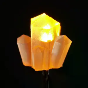 Conjunto de 5 LEDs (2V DC) - Cristal dourado