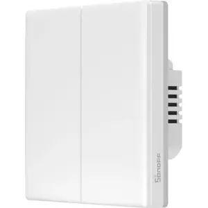 Interruptor duplo (2 Gang) Smart WiFi touch de encastrar c/ RGB + vibração + som