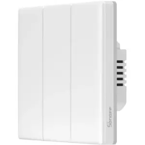 Interruptor triplo (3 Gang) Smart WiFi touch de encastrar c/ RGB + vibração + som