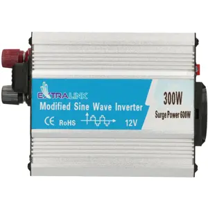 Inversor 12VDC -> 230V onda sinusoidal modificada 300W c/ USB e ficha de isqueiro