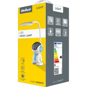 Candeeiro de mesa LED Robot touch CCT com dimmer