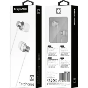 Auriculares In-Ear com microfone Jack 3.5mm - branco