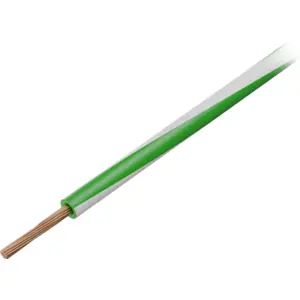 Bobine de fio de cobre multifilar 1x0.5mm² - verde/branco - 100m