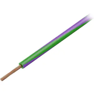 Bobine de fio de cobre multifilar 1x0.5mm² - verde/violeta - 100m
