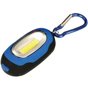 Lanterna LED COB 1W c/ mosquetão (2xCR2032)