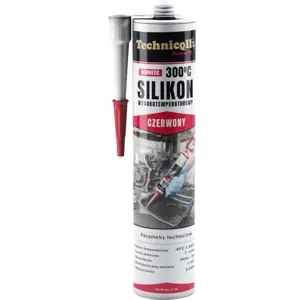 Silicone industrial vermelho alta-temperatura (300ºC) - 300ml