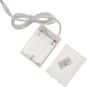 Suporte de pilhas 3xAA caixa fechada c/ interruptor e ficha DC 5.5x2.1mm