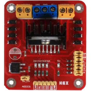 Módulo controlador de 2 motores DC ou 1 Stepper (L298N) para projetos robóticos