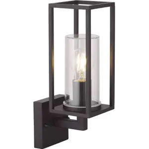 Candeeiro de parede de jardim 230VAC E27 IP44 - antracite