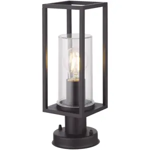 Candeeiro de poste de jardim 230VAC E27 IP44 - antracite