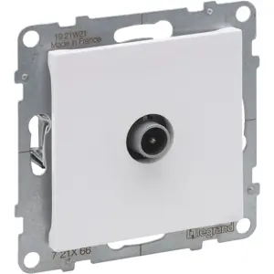 Tomada TV simples (macho) - terminal, Branco