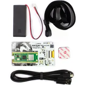 Crachá programável com ecrã E-Ink 2.9'' + Raspberry Pi Pico W e pilhas AAA