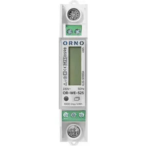 Medidor digital de consumo de energia monofásico (100A) c/ RS485 para calha DIN