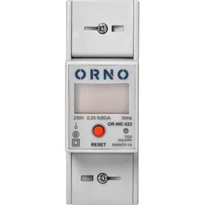 Medidor digital de consumo de energia monofásico (80A) c/ RS485 para calha DIN