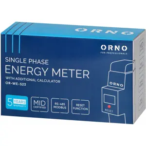 Medidor digital de consumo de energia monofásico (80A) c/ RS485 para calha DIN