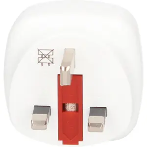 Adaptador de viagem Schuko (tipo F) ➝ UK (tipo G)