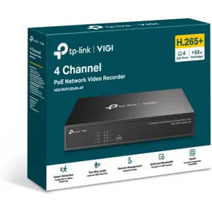 Gravador de Vídeo NVR c/ PoE p/ câmaras IP - 4 canais