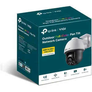 Câmara IP (Ethernet c/ PoE) Pan/Tilt 4MP 4mm IR 30m Full-Color - IP67