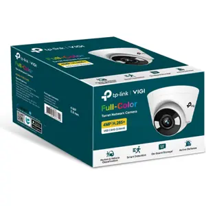 Câmara IP (Ethernet c/ PoE) Turret 4MP 2.8mm Full-Color IR 30m - p/ interior