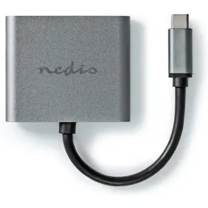 Adaptador/conversor multiport USB C macho ➝ 2x HDMI-A fêmea - 0.1m