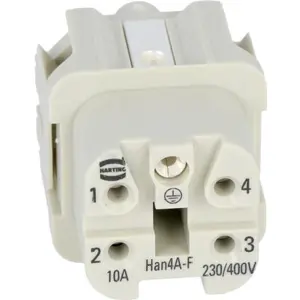 Ficha hembra HDC Han A 5 pinos 4+PE (size 3A)