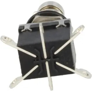 Botão interruptor de pressão ON-ON 250VAC 2A (6 pinos) metálico