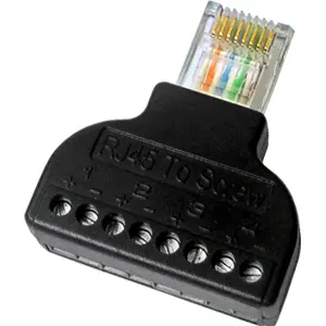 Ficha RJ45 com terminais de parafusos