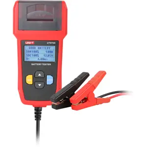 Testador de baterias de automóvel digital (3-250Ah) c/ USB e impressora