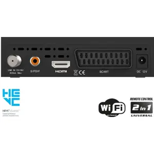 Receptor de satélite DVB-S2, H.265 / HEVC Full HD con WiFi