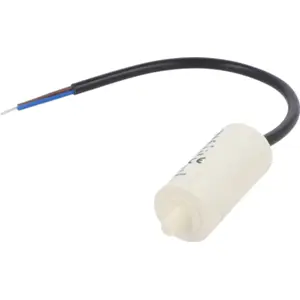 Condensador para motor 2uF 425V Ø28x55mm - c/ cabo 250mm e parafuso M8