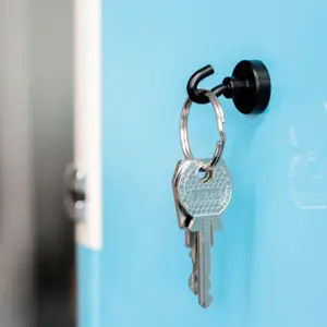 Imán de Neodymium (NdFeB) con gancho N38 Ø20.3mm - negro